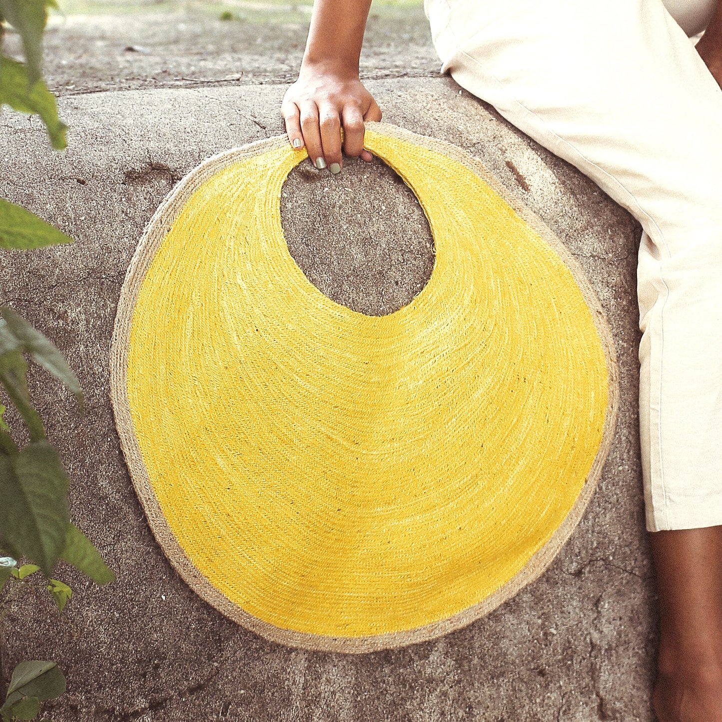 Bolsa de yute SOLO Citroën en amarillo limón