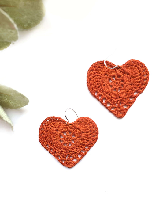 Pendientes con forma de corazón