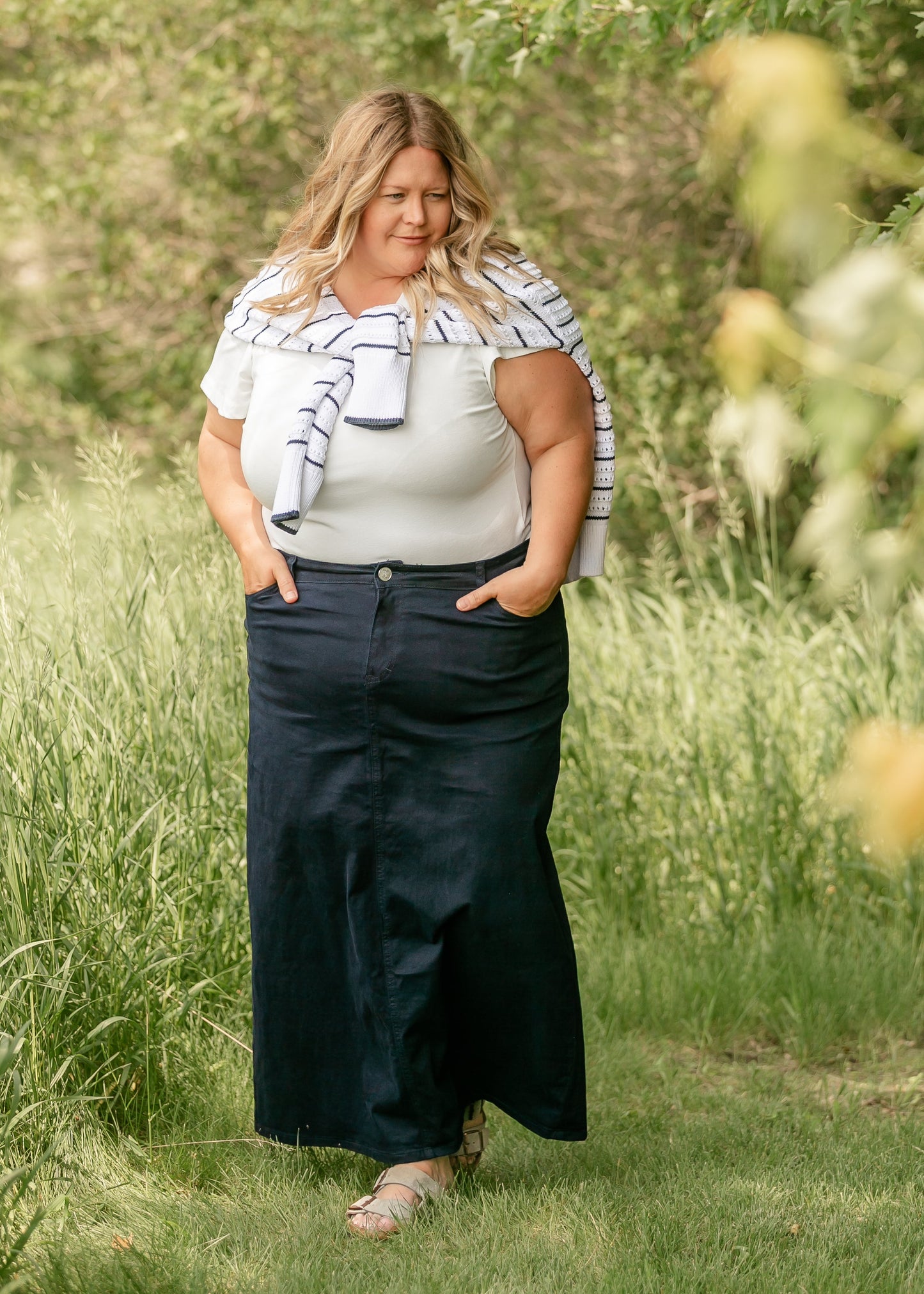 Falda Maxi Vaquera Stella Navy