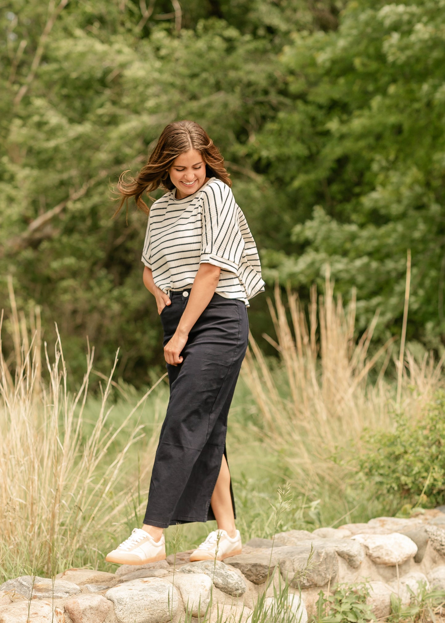 Falda Maxi Vaquera Stella Navy