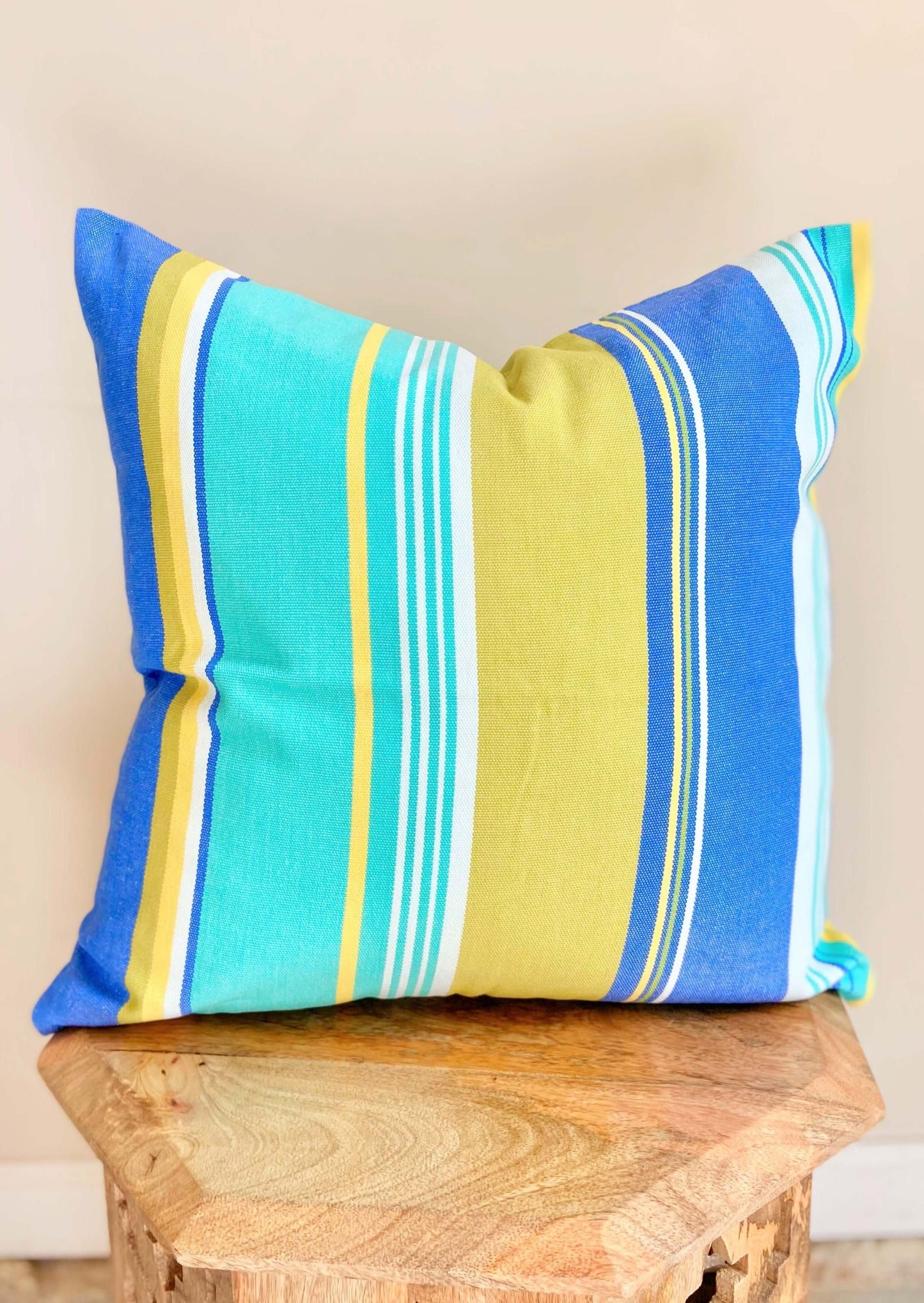 Cotton Striped Blue Green Canvas Hammock