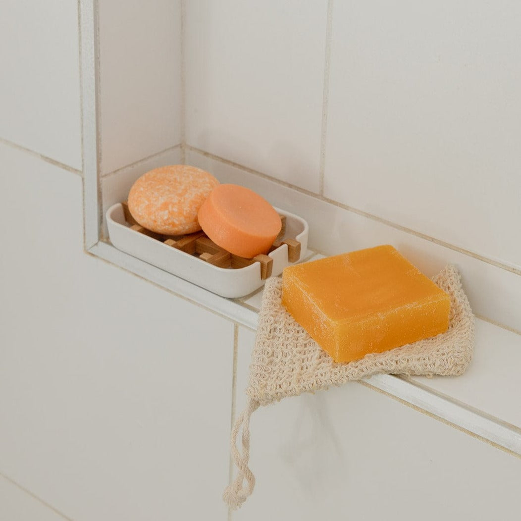 Pastilla de jabón de glicerina sin residuos - Espuma y Ecológica, 128 g