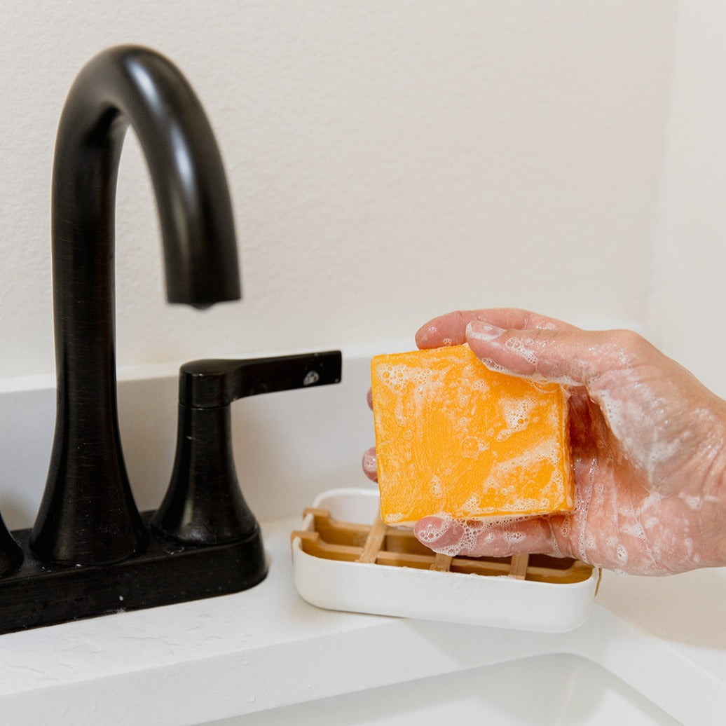 Pastilla de jabón de glicerina sin residuos - Espuma y Ecológica, 128 g