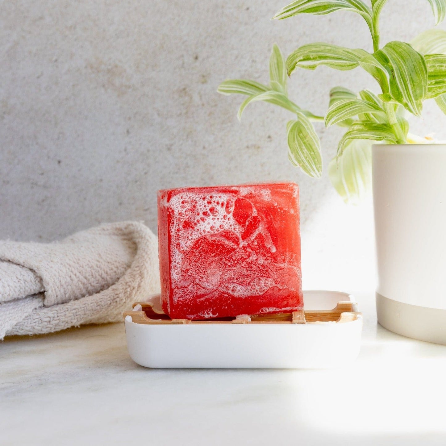 Pastilla de jabón de glicerina sin residuos - Espuma y Ecológica, 128 g