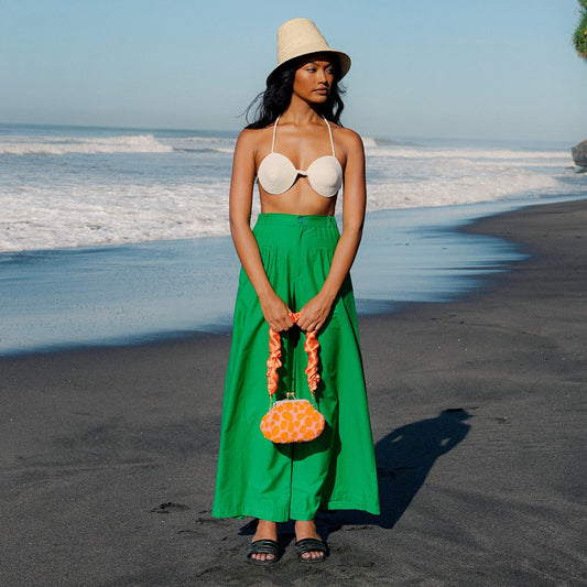 Pantalones palazzo de pierna ancha TAYLOR en verde Kelly
