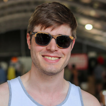 Terra Wayfinder |  Ebony & Zebrawood Sunglasses