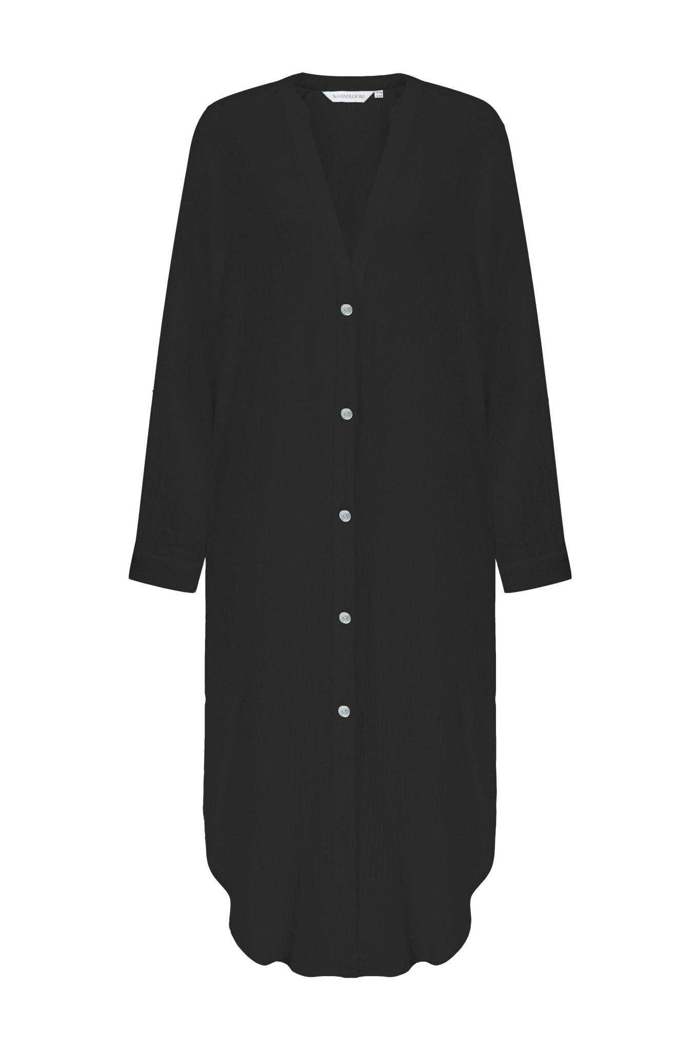 Vestido camisero Terra - Negro