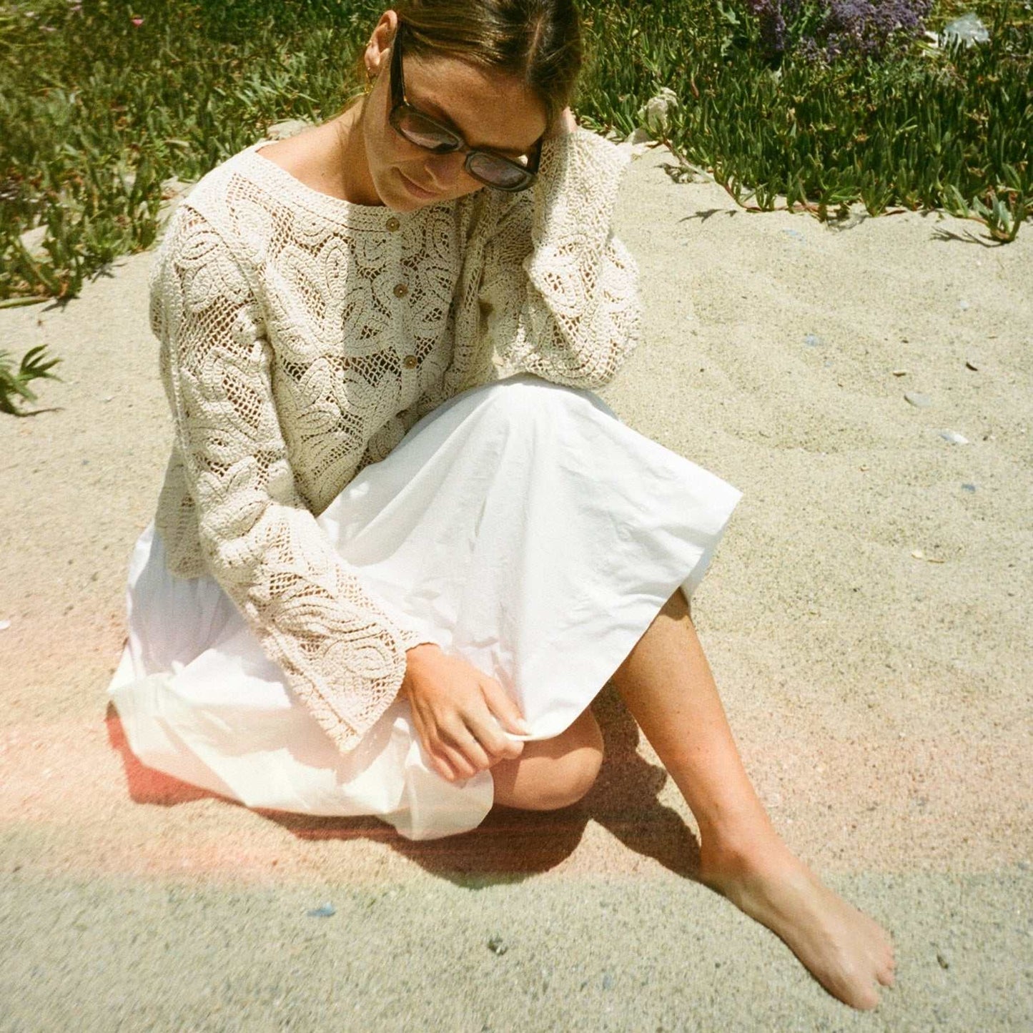 The Bondi Top - Sand Lace