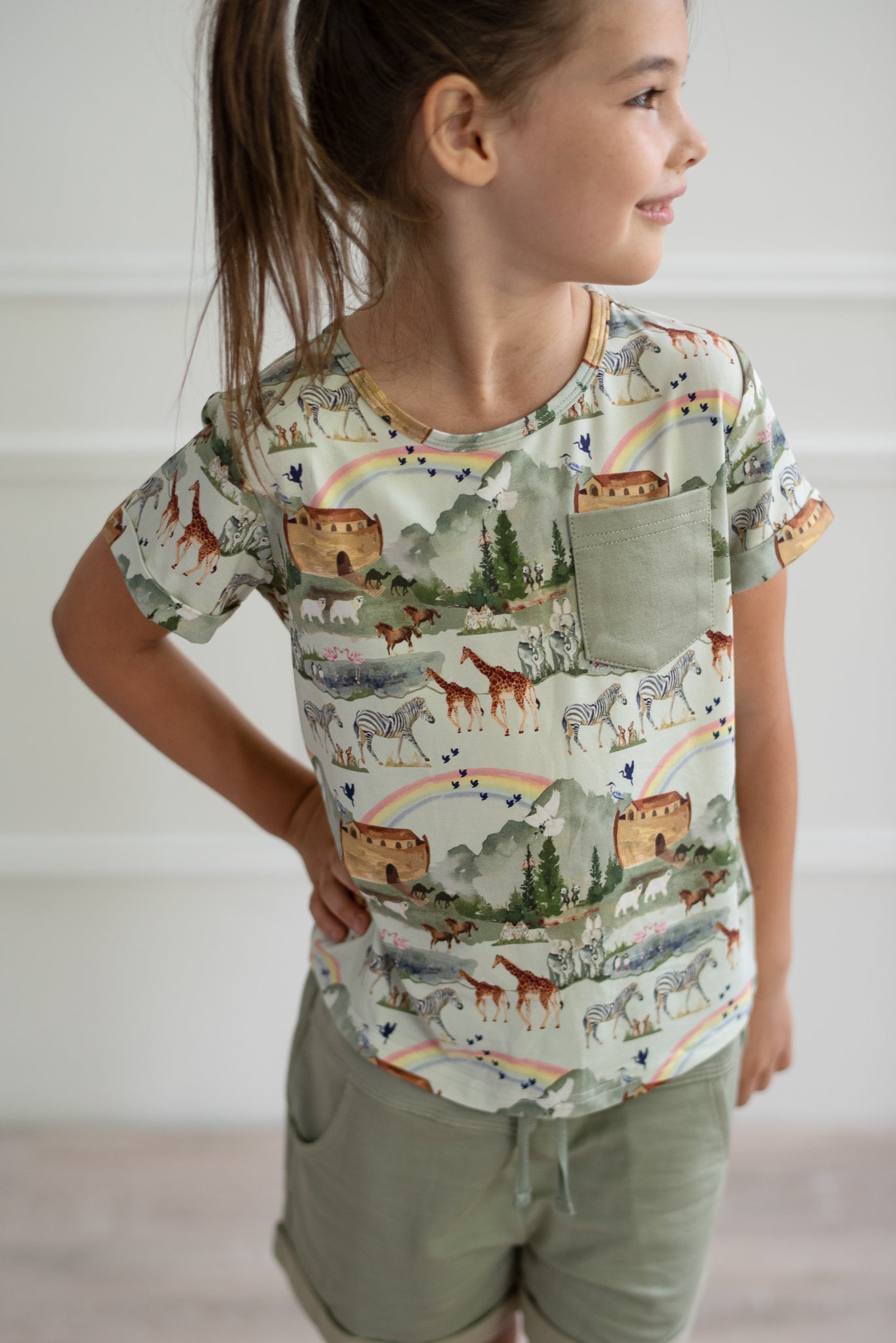 Noah's Ark Pocket Tee & Shorts Set