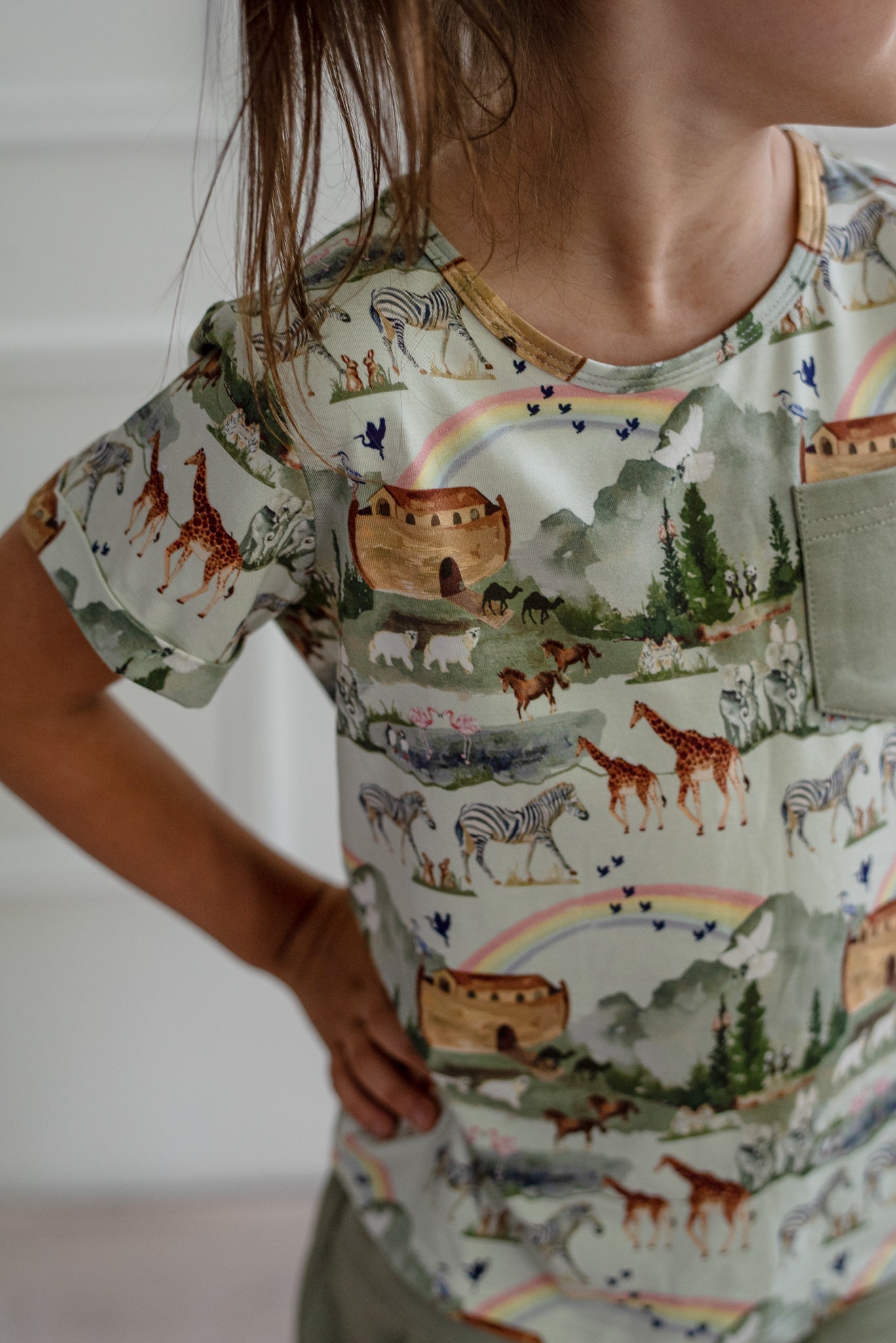 Noah's Ark Pocket Tee & Shorts Set