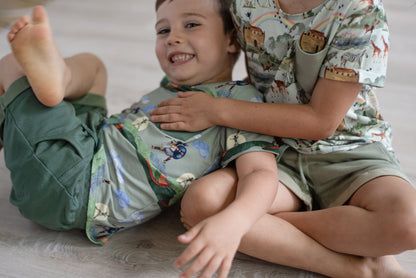 Noah's Ark Pocket Tee & Shorts Set