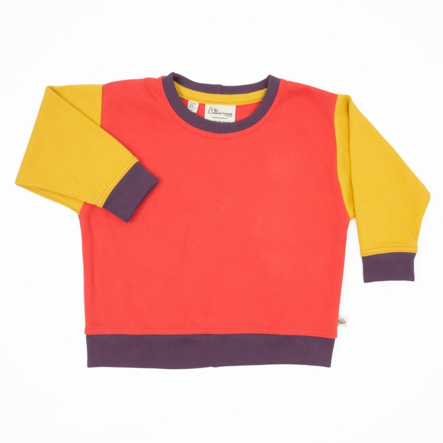 Sudadera con bloques de color para niños pequeños