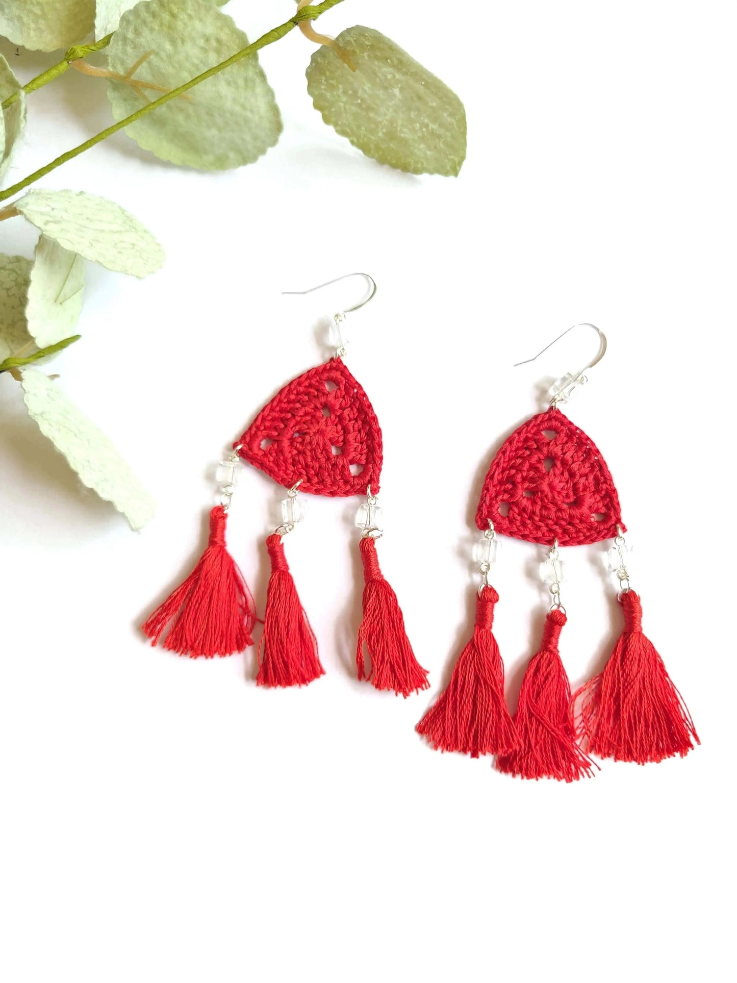 Pendientes de triple borla
