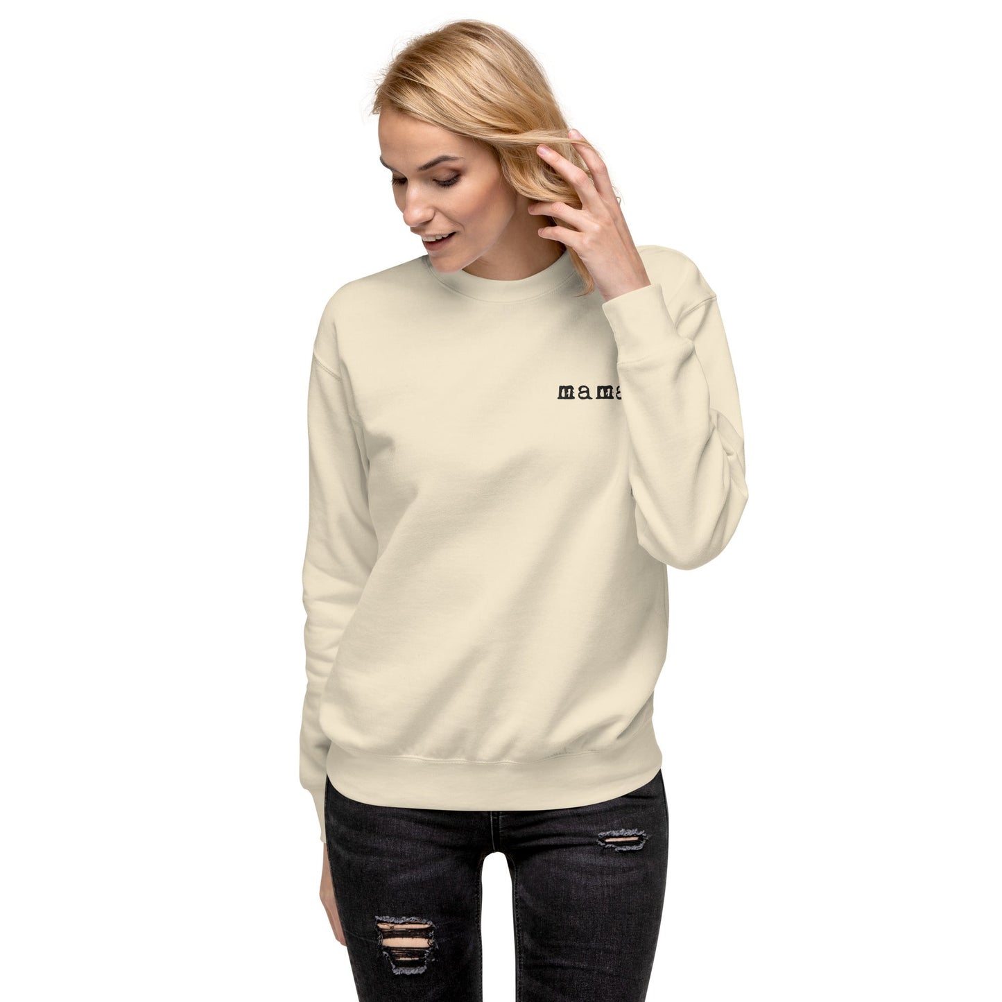 Mamá. Bordada | Sudadera premium para adultos