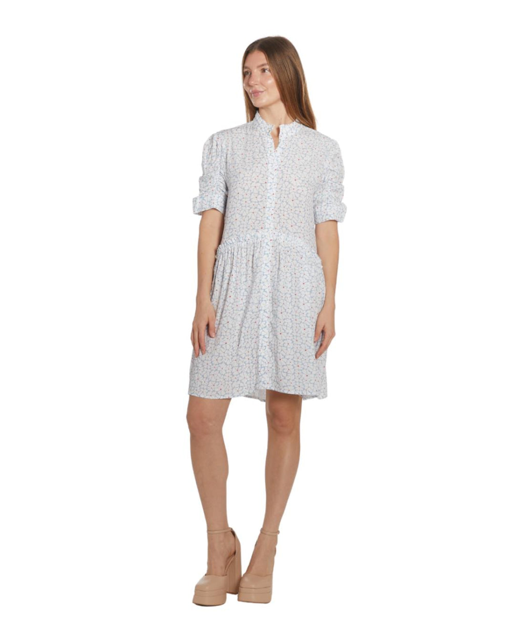 Veronica Dress - White-blossom