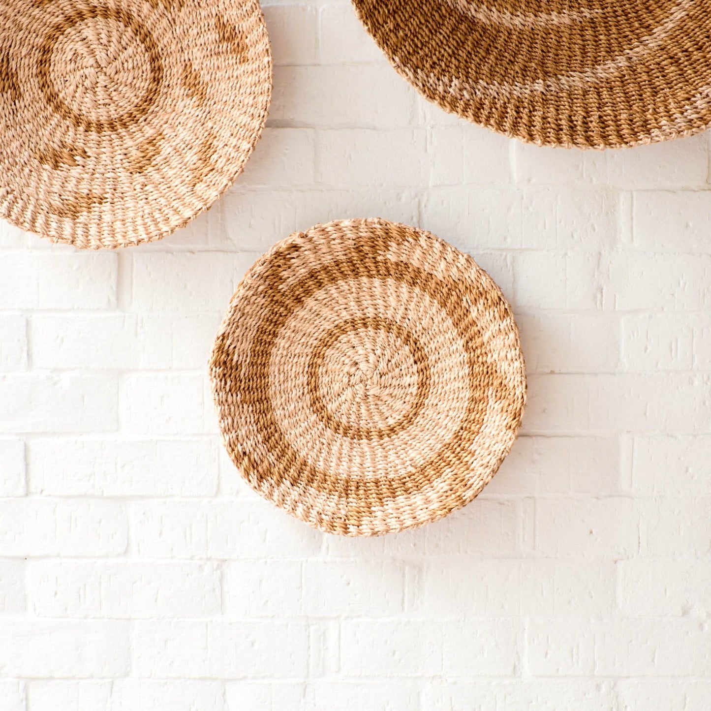 Cestas de pared naturales y marrones, pequeñas - Cestas de pared redondas | LIKHÂ