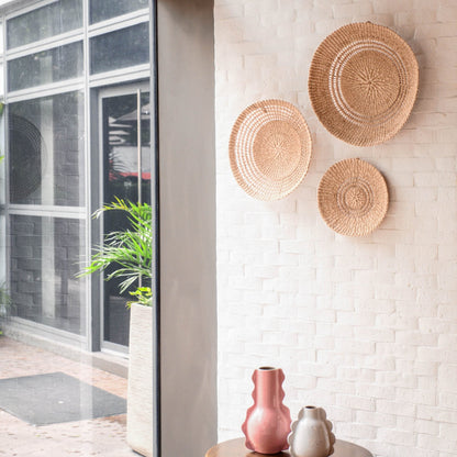 Open Weave Wall Baskets, Large - Woven Wall Baskets | LIKHÂ