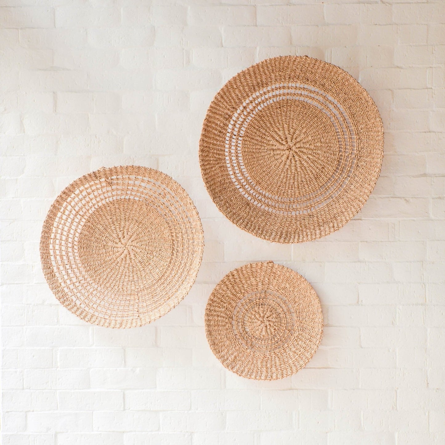 Open Weave Wall Baskets, Large - Woven Wall Baskets | LIKHÂ