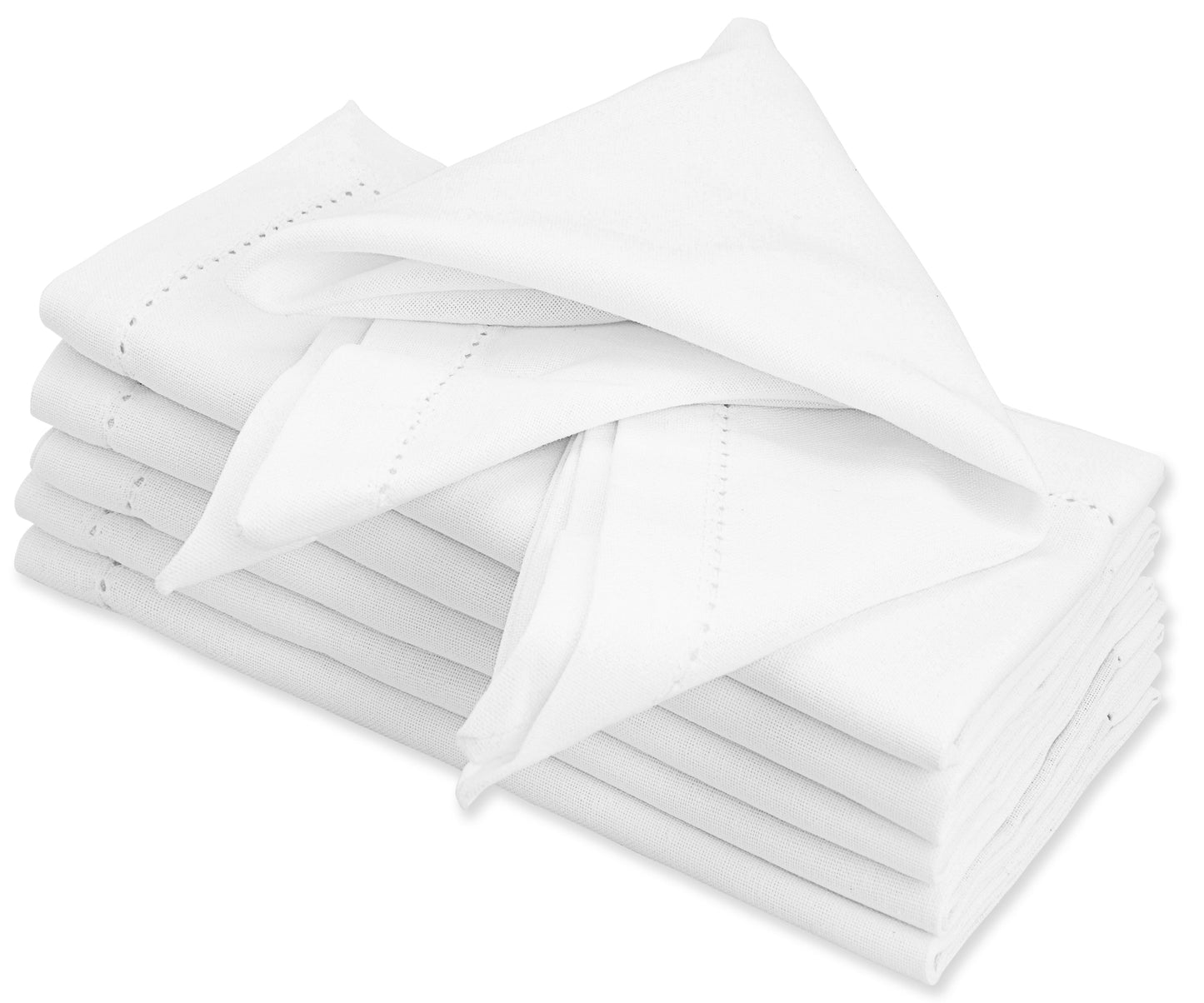 White Fabric Napkins - 22 inch