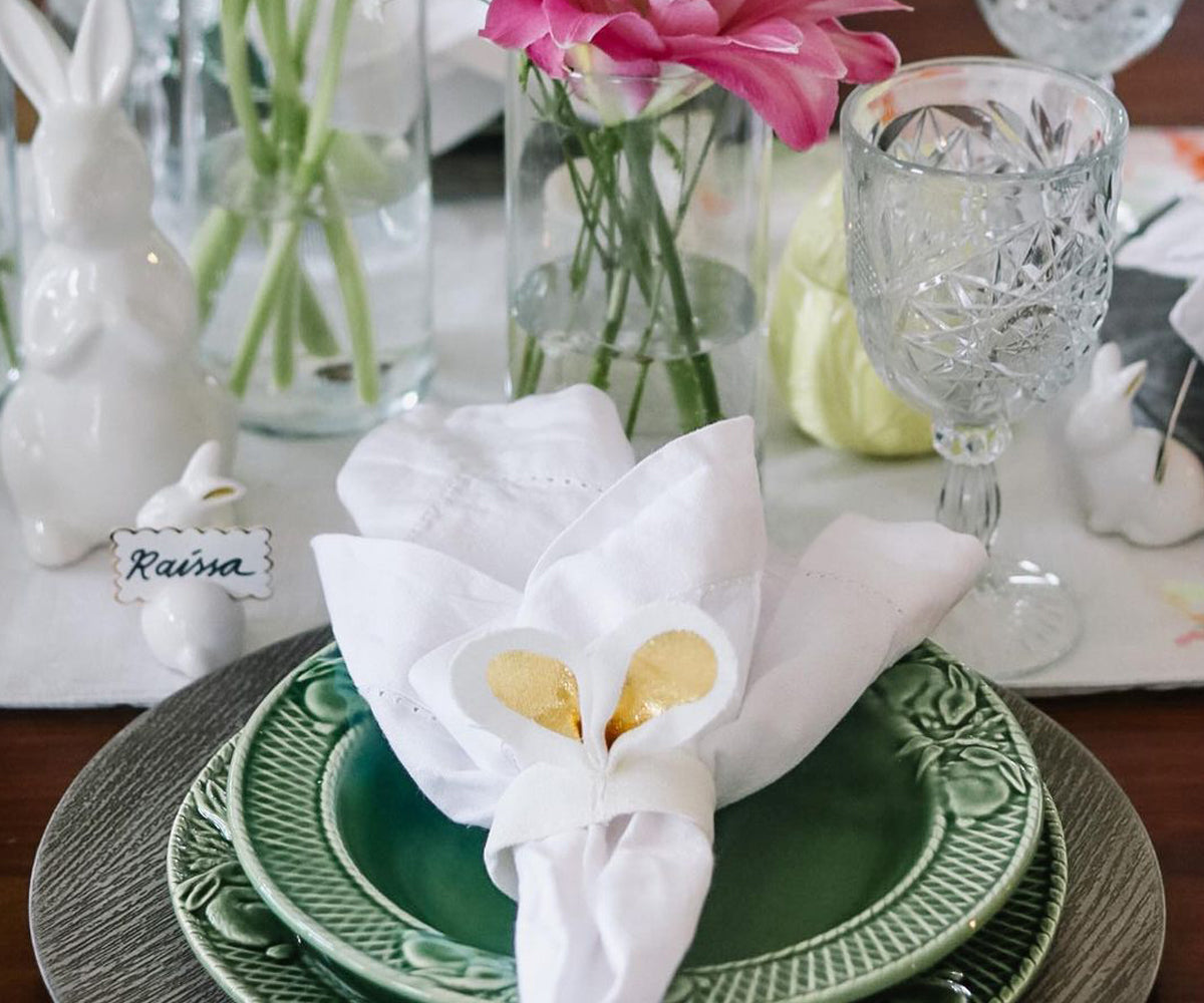 White Hemstitch Cotton Napkins - 12 inch