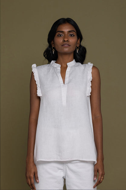 Camisa "Viento en mi Cabello" en color blanco