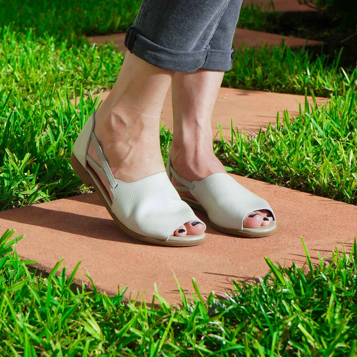 Dove Gray Peep Toes