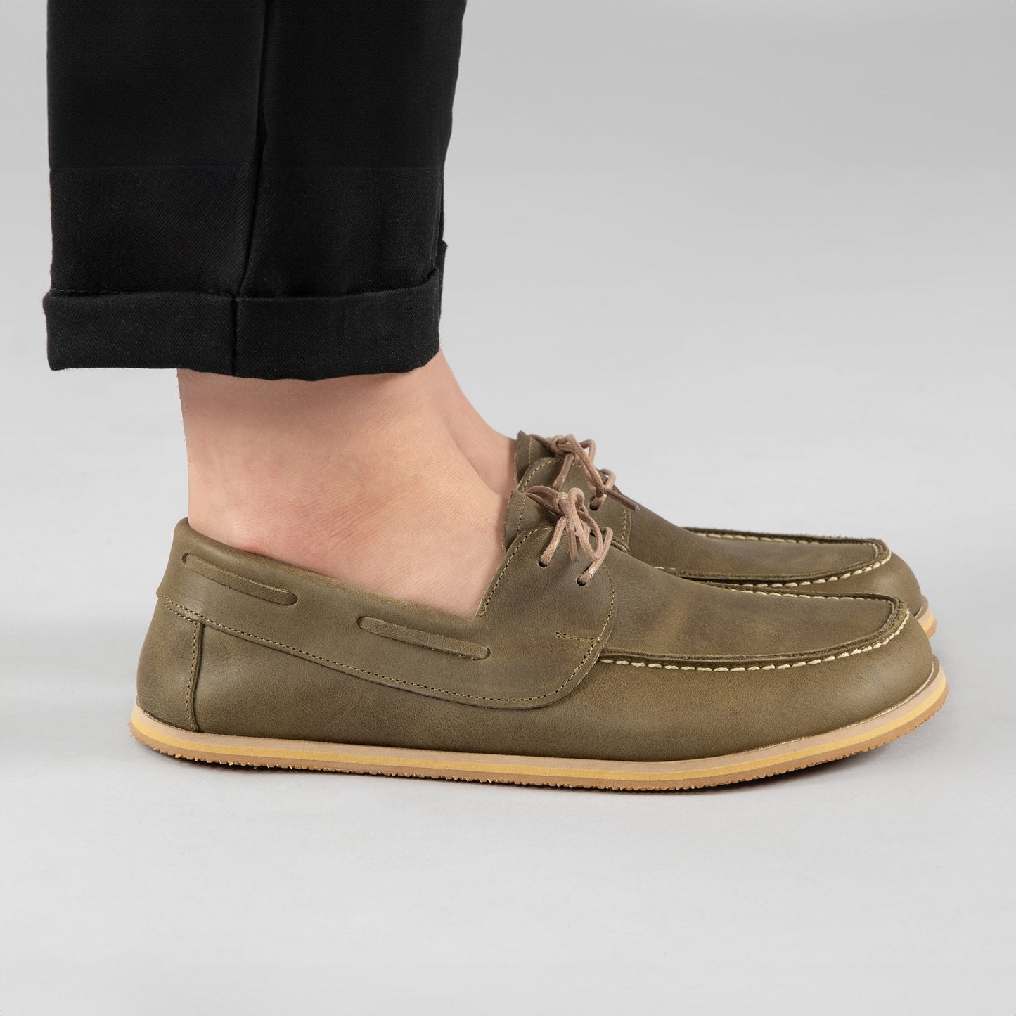 Zapatos náuticos verdes para mujer