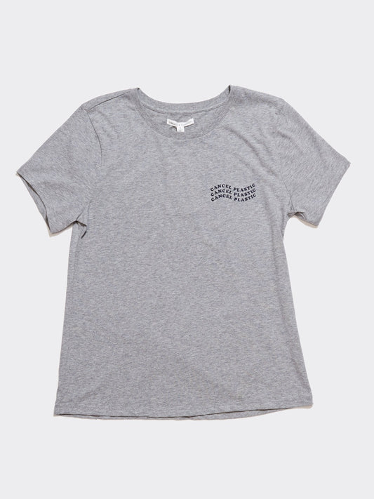 Camiseta de plástico con cancelación ondulada invencible para mujer