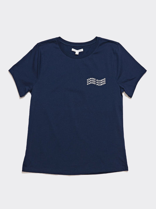 Camiseta de plástico con cancelación ondulada invencible para mujer