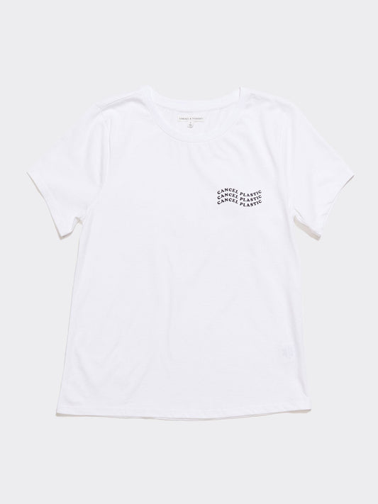 Camiseta de plástico con cancelación ondulada invencible para mujer