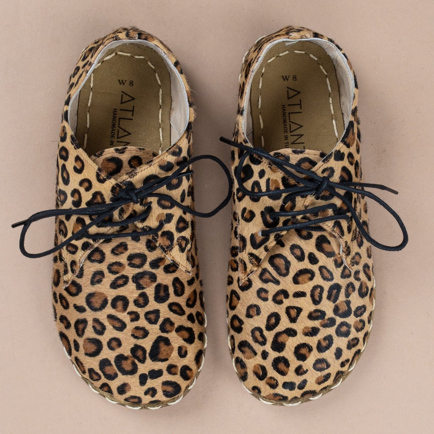 Zapatos Oxford de leopardo para mujer