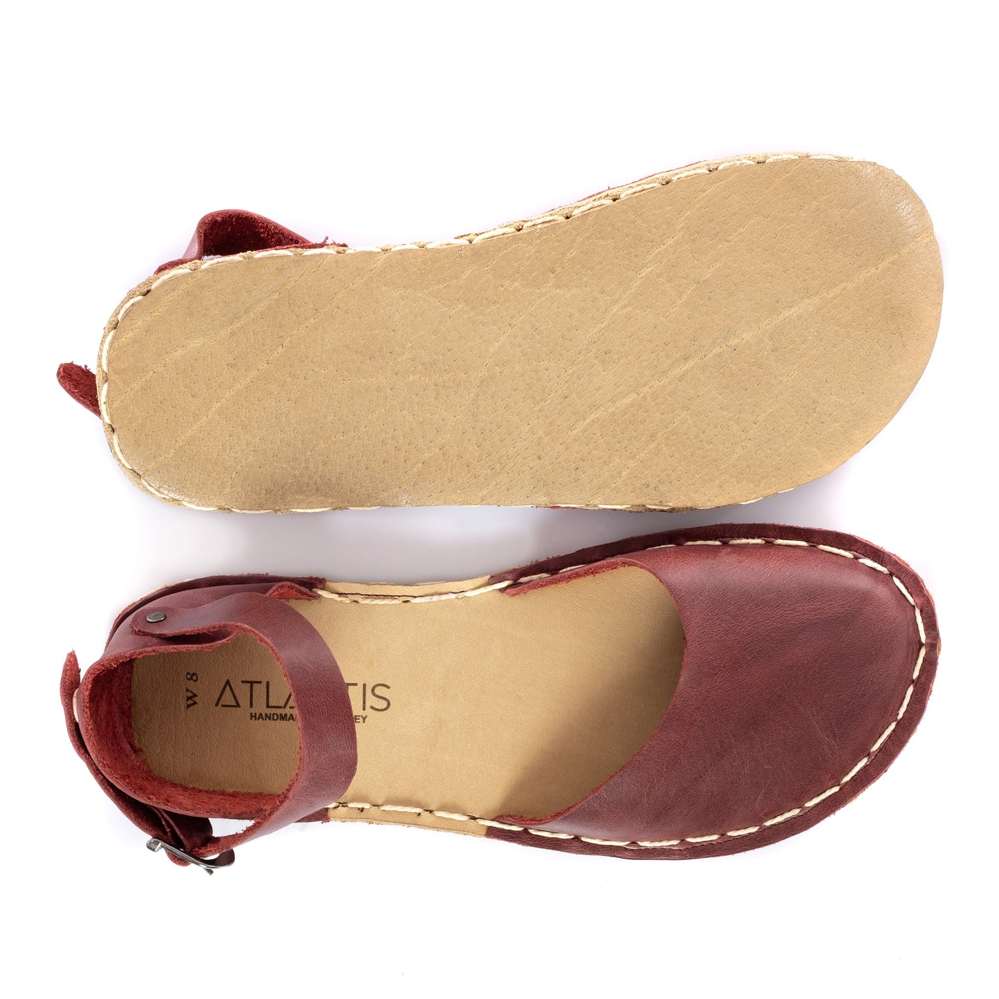 Sandalias descalzas rojas para mujer