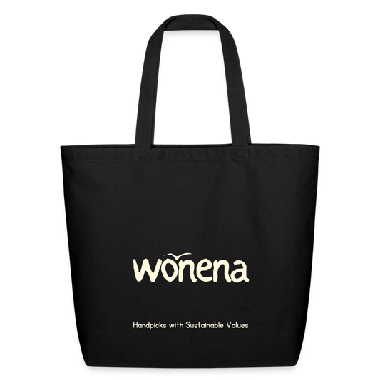 WONENA Eco-Friendly Cotton Tote - Black - black