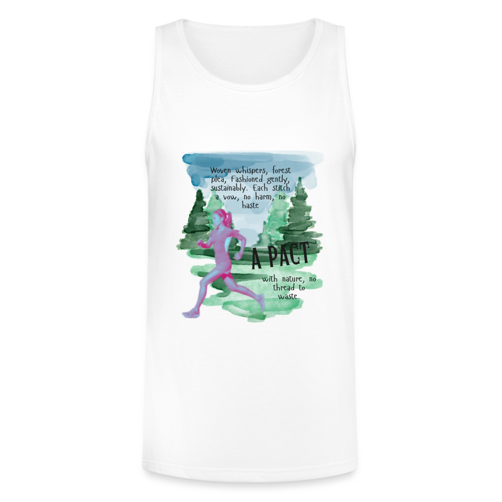 Women's Organic Cotton Camisole Tank (Tri-Blend) - white