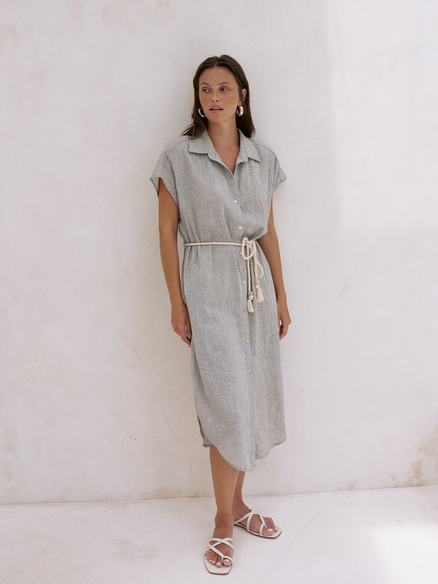 Zaya Shirt Dress - Gray