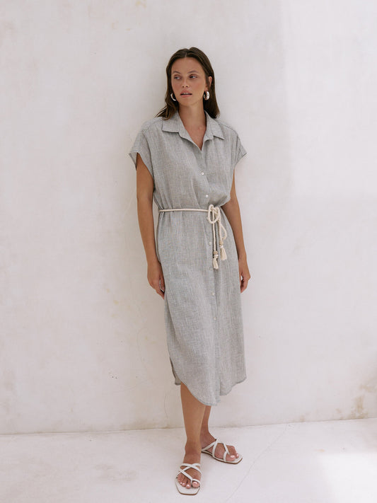 Vestido camisero Zaya - Gris