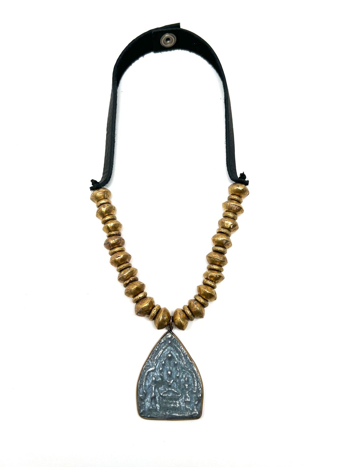 Zen Necklace Brass Temple