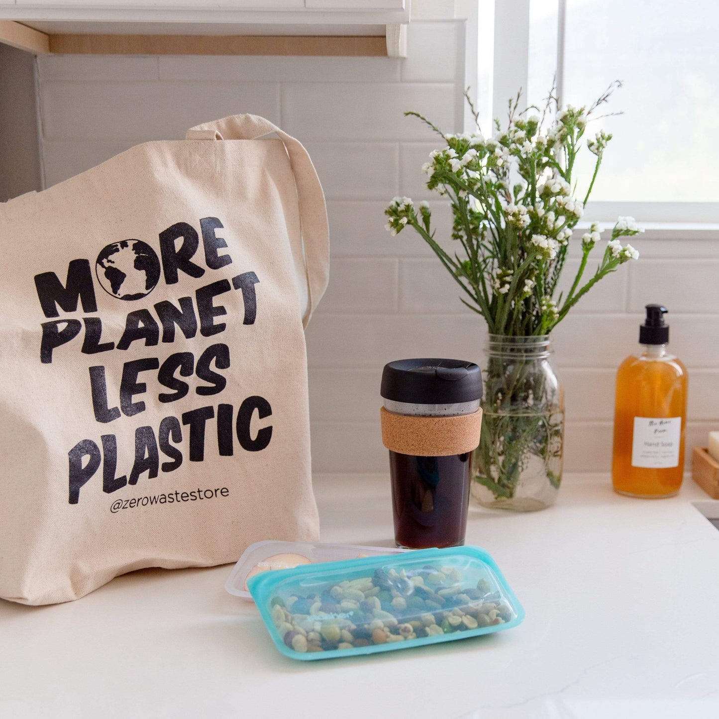 Bolsa de tela orgánica Más planeta, menos plástico