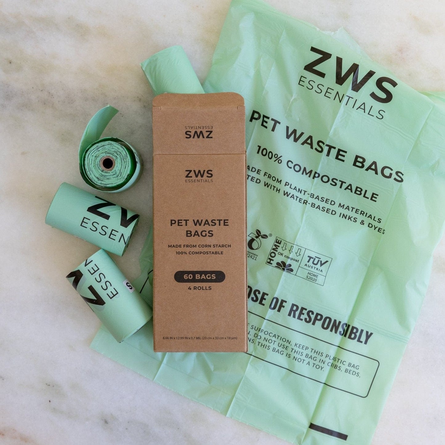 Bolsas compostables para excrementos de mascotas