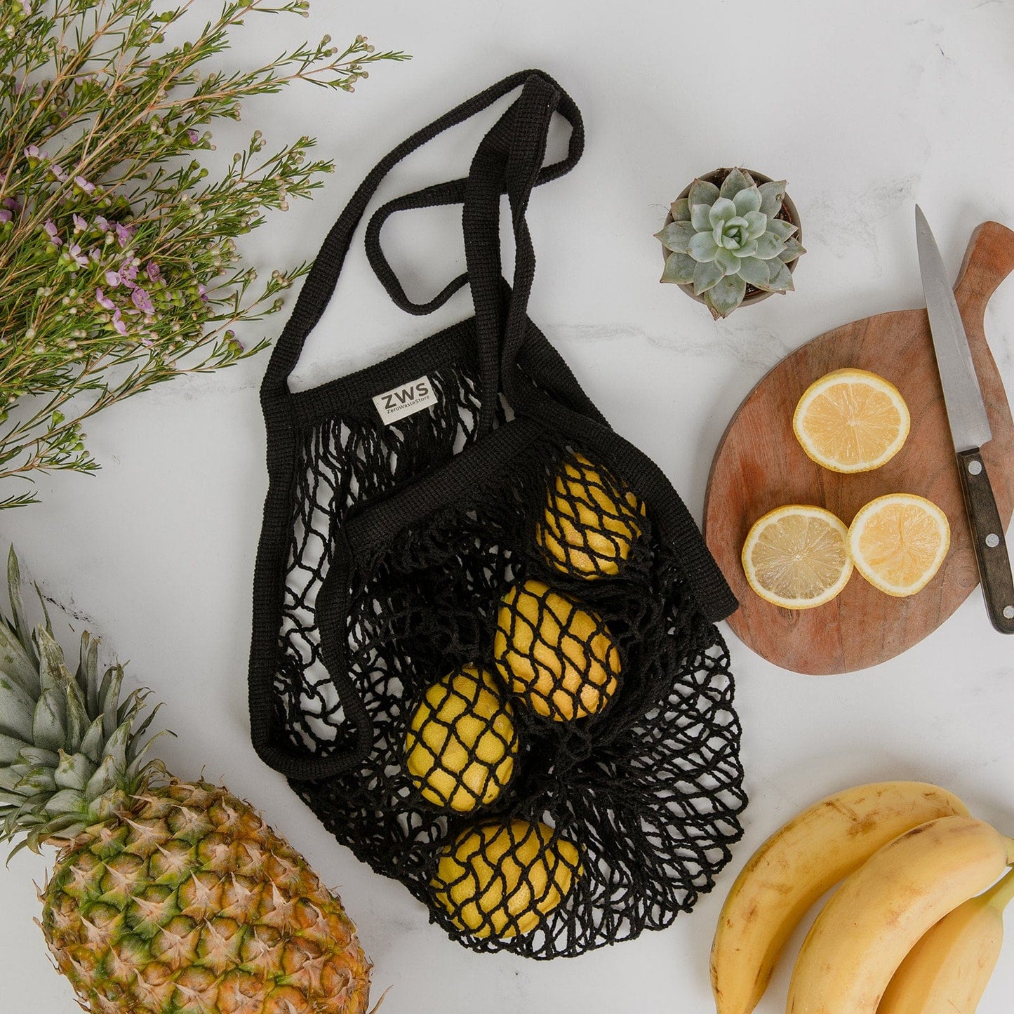 Bolsa de algodón orgánico de malla - Bolsa de malla sin residuos, sin plástico, ideal para el mercado